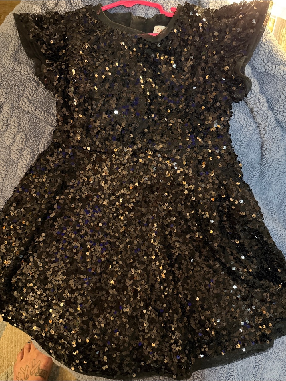 Cat & Jack Black Sequin Party Dress